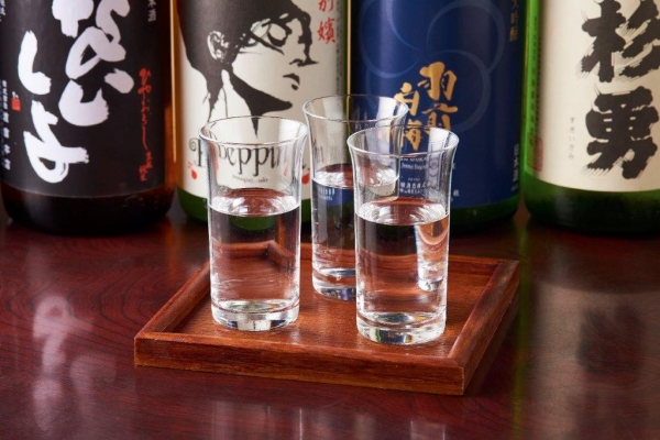 日本酒飲み比べ3種