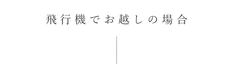 飛行機でお越しの場合