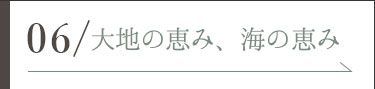 大地の恵み、海の恵み